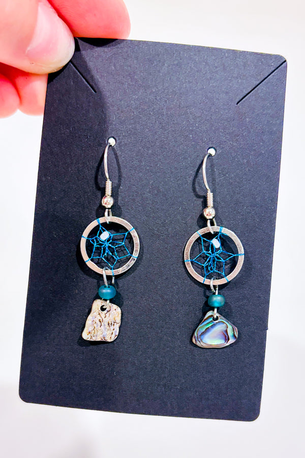 Boucles d'oreilles capteur de rêve turquoise seconde main - Autres- La Penderie du Paradis