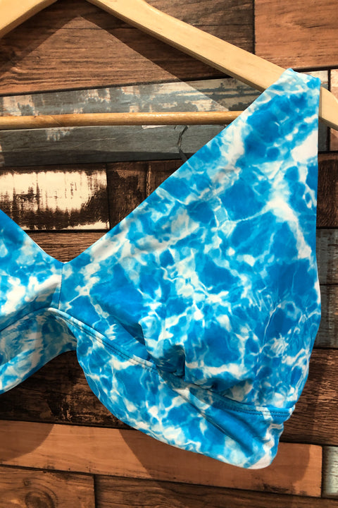 Haut de maillot de bain bleu effet eau (xl) seconde main Autres   
