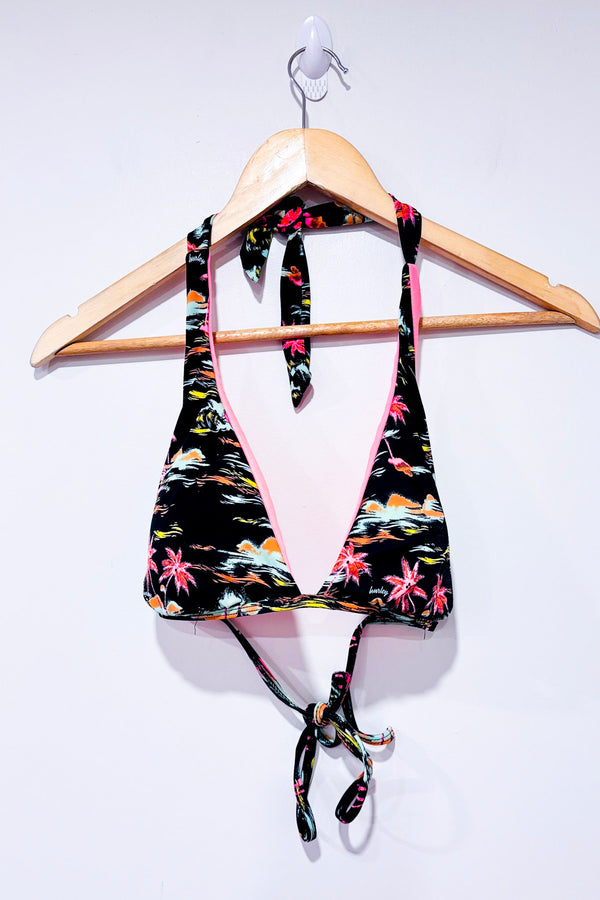 Haut de maillot de bain noir avec palmiers (s/m)-Hurley-La Penderie du Paradis 🕊