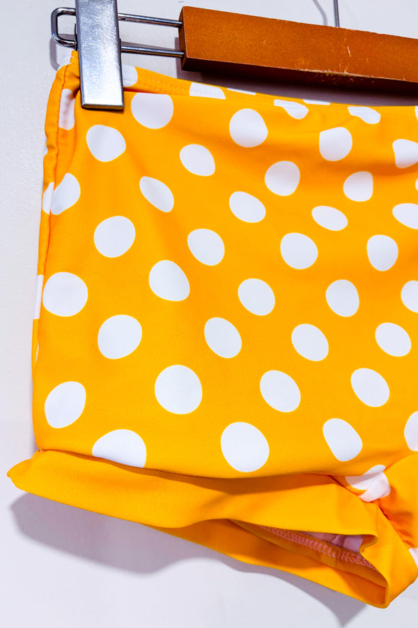 Bas de maillot de bain jaune à pois seconde main - Retro Stage- La Penderie du Paradis