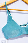 Haut de maillot de bain réversible vert côtelé / bleu fleuri* seconde main - Maaji- La Penderie du Paradis
