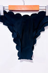 Bas de maillot de bain noir festonné Lara seconde main - Cupshe- La Penderie du Paradis