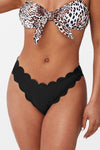 Bas de maillot de bain noir festonné Lara seconde main - Cupshe- La Penderie du Paradis