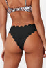 Bas de maillot de bain noir festonné Lara seconde main - Cupshe- La Penderie du Paradis