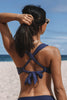 Haut de maillot de bain bleu Santorini seconde main - Cupshe- La Penderie du Paradis