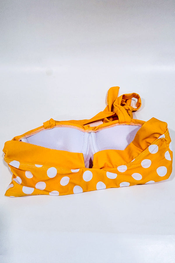 Haut de maillot de bain jaune à pois style retro* seconde main - Retro Stage- La Penderie du Paradis