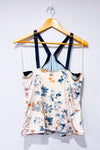 Haut de maillot de main camisole beige fleurie seconde main - Everyday Sunday- La Penderie du Paradis
