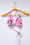 Haut de maillot de bain rose fleuri* seconde main - Ganni- La Penderie du Paradis