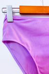 Bas de maillot de bain lilas côtelé à fleurs brodées* seconde main - Retro Stage- La Penderie du Paradis