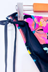 Bas de maillot de bain noir fleuri* seconde main - Sunshine 79- La Penderie du Paradis