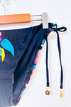 Bas de maillot de bain noir fleuri* seconde main - Sunshine 79- La Penderie du Paradis