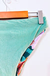 Bas de maillot de bain réversible vert côtelé/bleu fleuri* seconde main - Maaji- La Penderie du Paradis