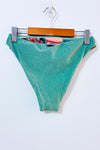 Bas de maillot de bain réversible vert côtelé/bleu fleuri* seconde main - Maaji- La Penderie du Paradis