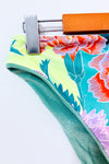 Bas de maillot de bain réversible vert côtelé/bleu fleuri* seconde main - Maaji- La Penderie du Paradis