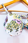 Haut de maillot de bain blanc fleuri à armatures* seconde main - Maaji- La Penderie du Paradis