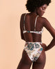 Haut de maillot de bain blanc fleuri à armatures* seconde main - Maaji- La Penderie du Paradis