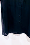 Blouse vintage noire transparente avec épaulettes (l)-Autres-La Penderie du Paradis 🕊