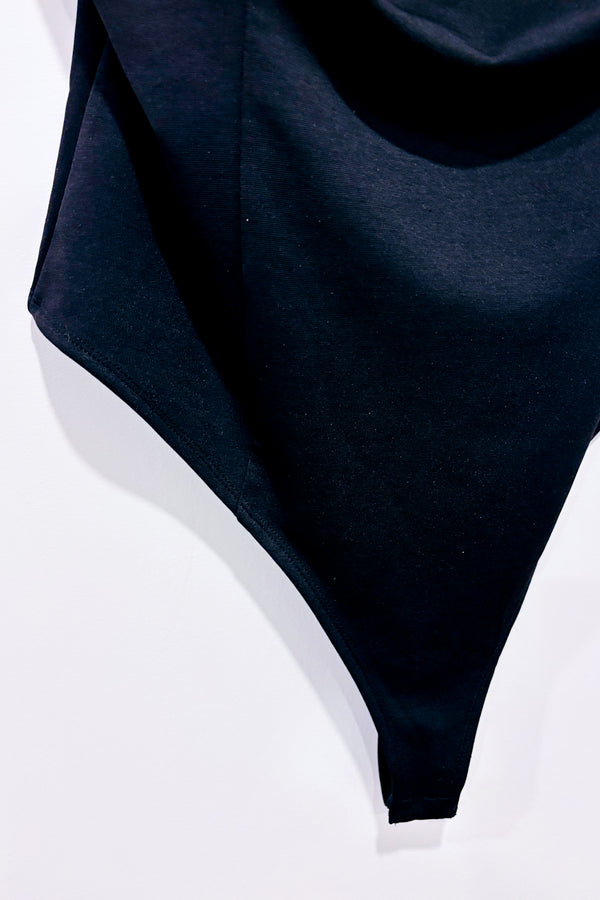 Bodysuit noir avec bretelles en tulle (1X)-Fashion Nova-La Penderie du Paradis 🕊