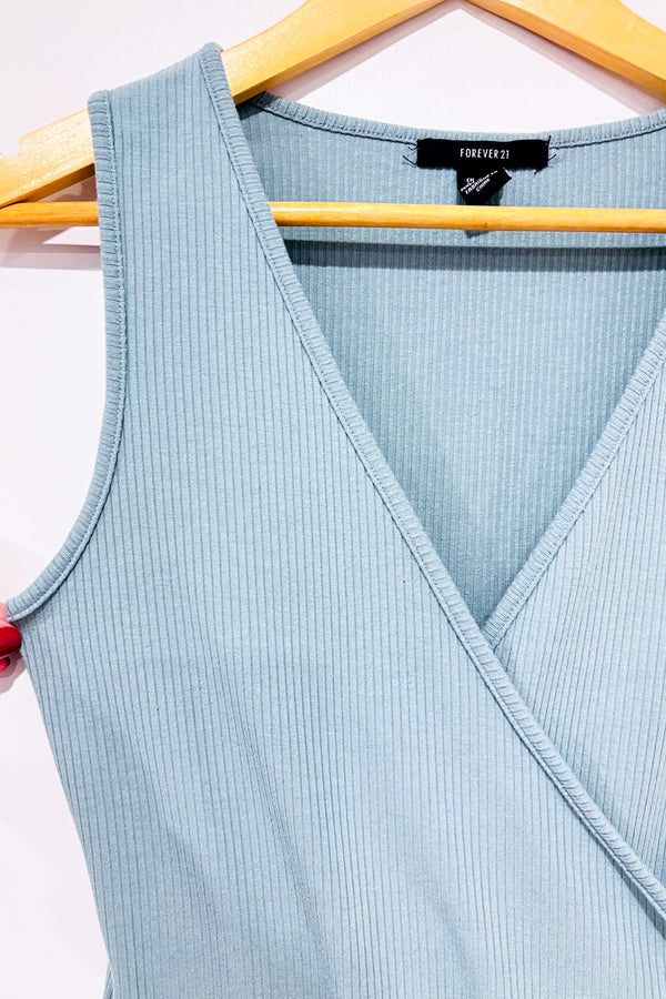 Bodysuit vert côtelé seconde main - Forever21- La Penderie du Paradis