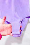 Bodysuit côtelé lilas à manches longues* seconde main - H&M- La Penderie du Paradis