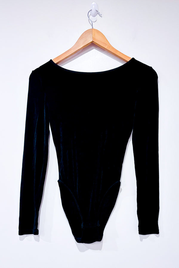Bodysuit côtelé noir seconde main - Elita- La Penderie du Paradis