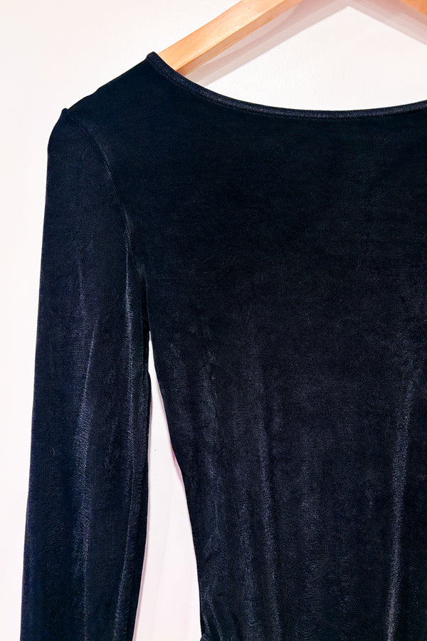 Bodysuit côtelé noir seconde main - Elita- La Penderie du Paradis