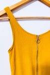 Bodysuit côtelé safran avec fermeture éclair seconde main - SWS Streetwear Society- La Penderie du Paradis