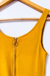 Bodysuit côtelé safran avec fermeture éclair seconde main - SWS Streetwear Society- La Penderie du Paradis