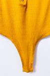 Bodysuit côtelé safran avec fermeture éclair seconde main - SWS Streetwear Society- La Penderie du Paradis