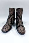 Bottes noires avec fleurs dorées en velours (8) seconde main Marc Cain 