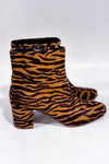 Tiger and leopard pattern boots (7.5)