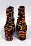 Tiger and leopard pattern boots (7.5)