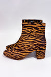 Tiger and leopard pattern boots (7.5)