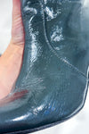 Grey Patent Leather Boots (6.5)