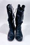 Grey Patent Leather Boots (6.5)