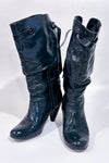 Grey Patent Leather Boots (6.5)