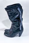 Grey Patent Leather Boots (6.5)