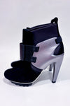 Black and gray suede and leather ankle boots (6.5)