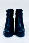 Bottes noires en cuir Amaliaa à talon* seconde main - Steve Madden- La Penderie du Paradis