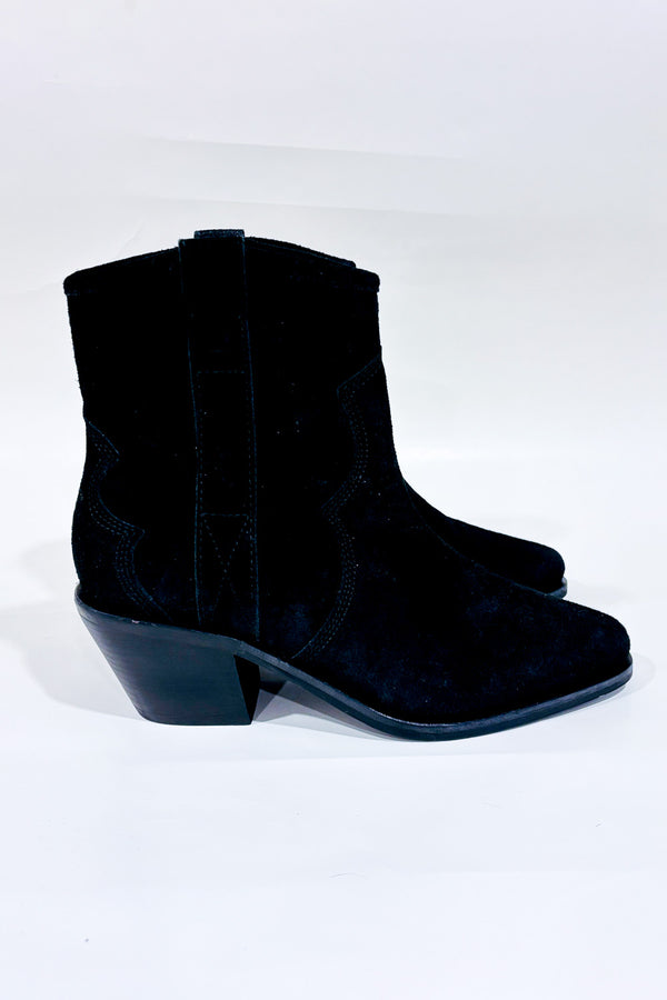 Bottes western noires en suède Forever Comfort* seconde main - Next- La Penderie du Paradis