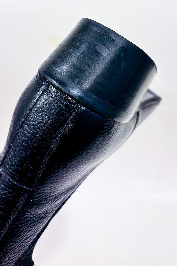 Bottes noires à talon bloc* seconde main - Vero Moda- La Penderie du Paradis