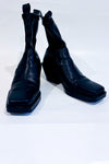 Bottes noires à talon bloc* seconde main - Zara- La Penderie du Paradis