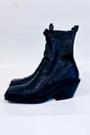 Bottes noires à talon bloc* seconde main - Zara- La Penderie du Paradis