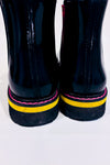 Bottes de pluies noires fleuries* seconde main - Cougar- La Penderie du Paradis