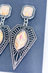 Boucles d'oreilles argent avec pierre rose-Autres-La Penderie du Paradis 🕊