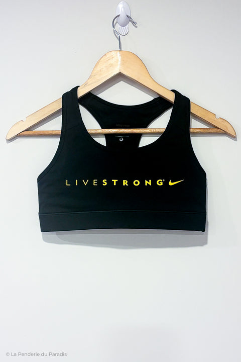 Top de sport noir et jaune ''live strong'' (s) seconde main Nike   