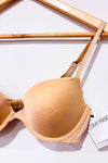 Soutien-gorge beige push-up plunge avec bretelles convertibles (34B)