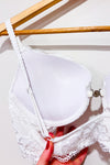 Soutien-gorge blanc en dentelle extra pigeonnant (36C)-La Vie en Rose-La Penderie du Paradis 🕊