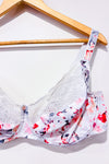 Soutien-gorge gris fleuri avec dentelle (40DDD)-Fantaisie-La Penderie du Paradis 🕊