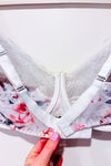 Soutien-gorge gris fleuri avec dentelle (40DDD)-Fantaisie-La Penderie du Paradis 🕊